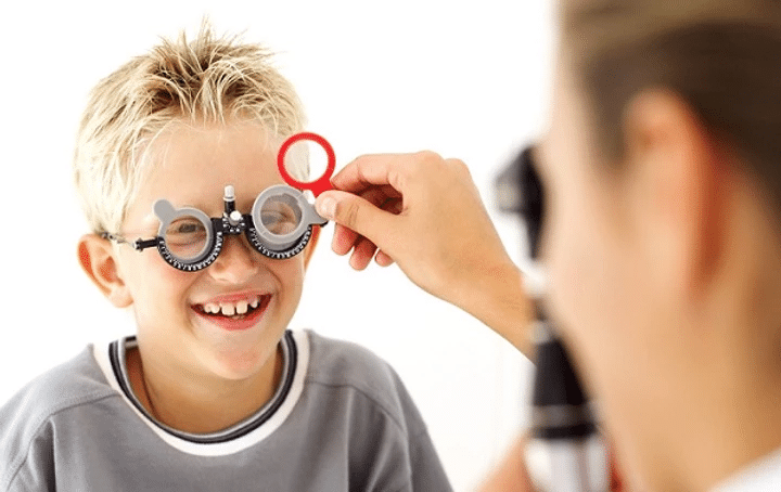 Young Kid Doing Eye Test