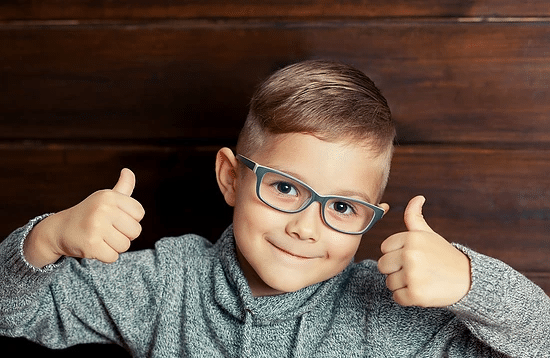 Child Wearing Glasses